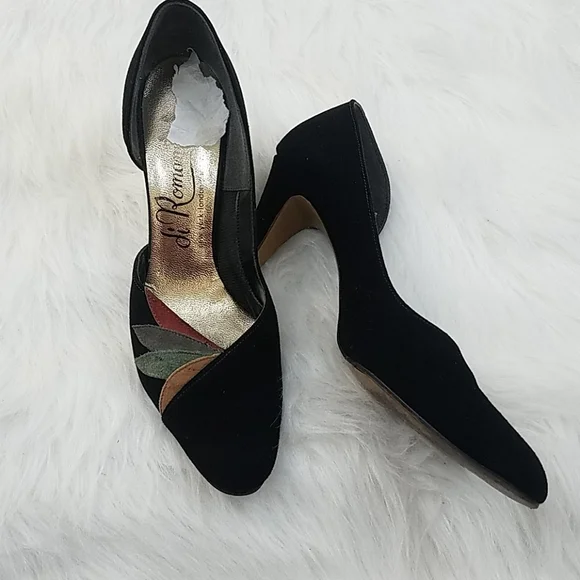 Autumn leaves suede kitten heels - Picture 4 of 8